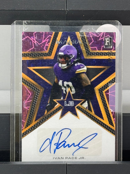 2023 Wild Card Auto Mania #AMS-A Ivan Pace Jr. RC 12/25 Minnesota Vikings