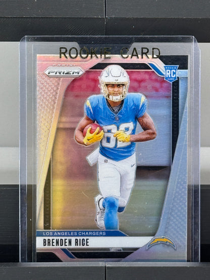 2024 Panini Prizm #313 Brenden Rice Silver Prizm RC Los Angeles Chargers