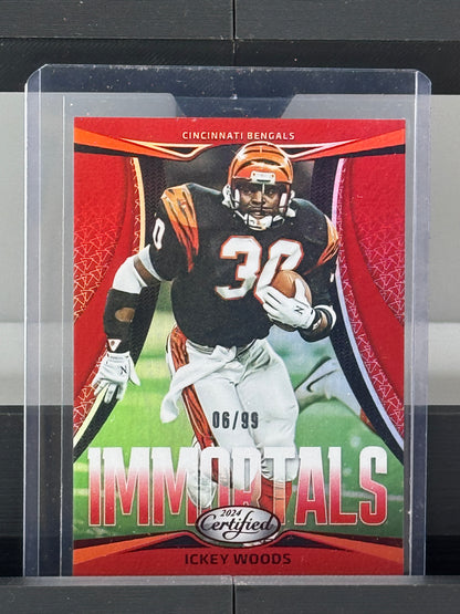 2024 Panini Certified #10 Ickey Woods Immortals 6/99 Cincinnati Bengals