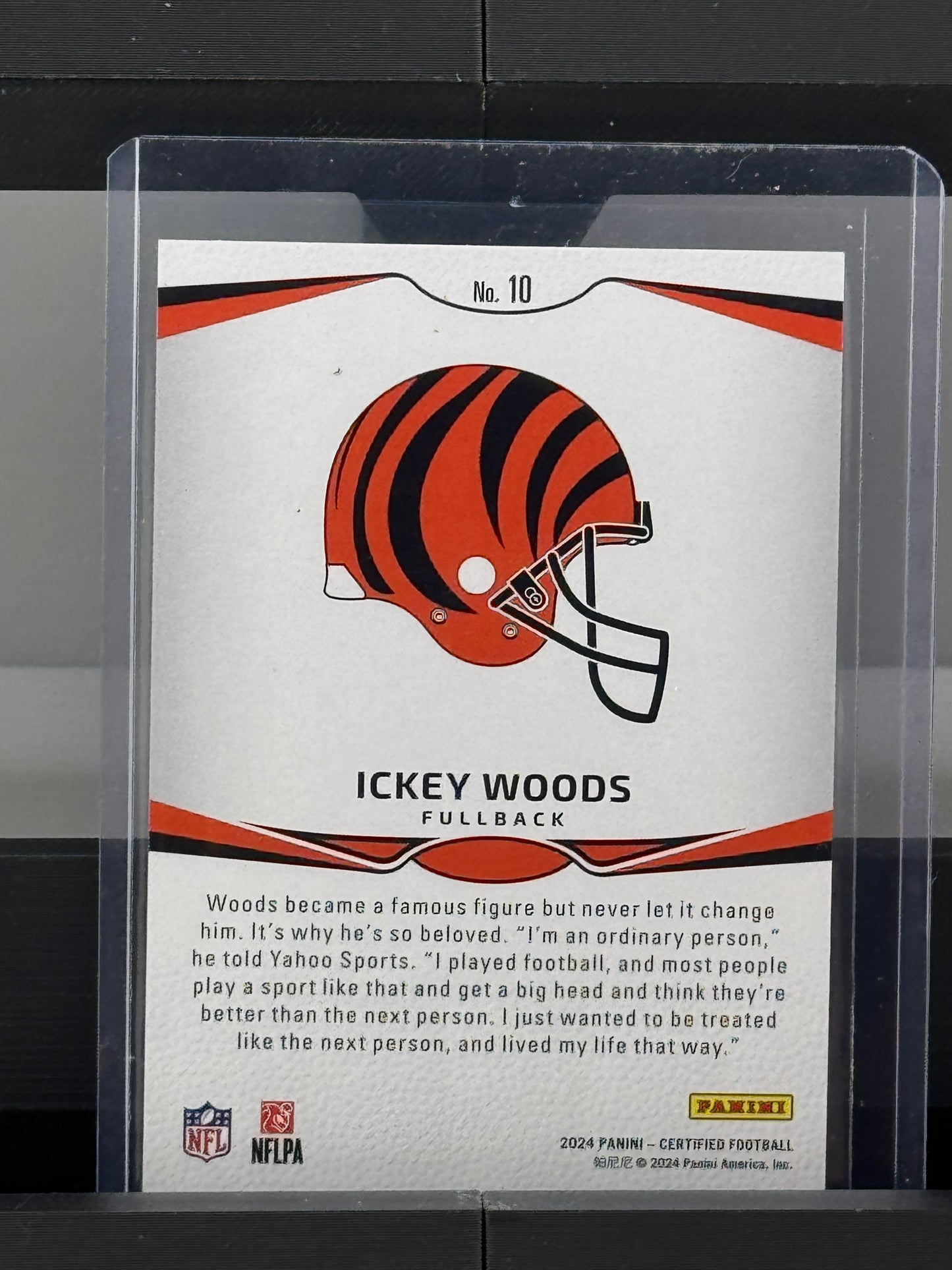 2024 Panini Certified #10 Ickey Woods Immortals 6/99 Cincinnati Bengals