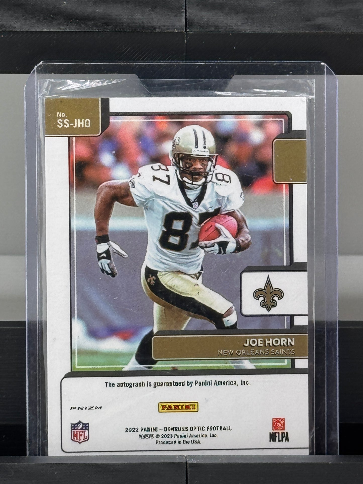 2022 Donruss Optic #SS-JHO Joe Horn Signature Series Auto New Orleans Saints