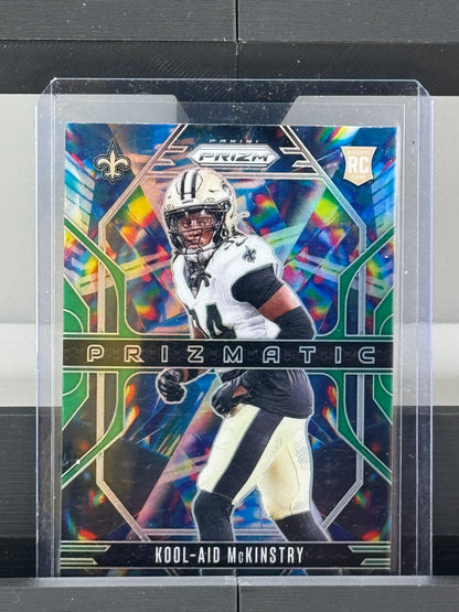 2024 Panini Prizm #7 Kool-Aid McKinstry Prizmatic Green Prizm New Orleans Saints