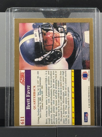 1991 Score #611 Brett Favre RC Atlanta Falcons