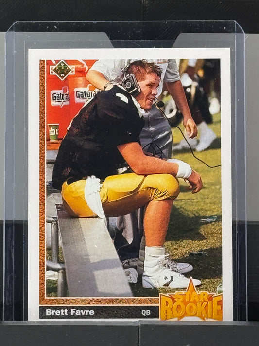 1991 Upper Deck #13 Brett Favre Star Rookie RC Atlanta Falcons