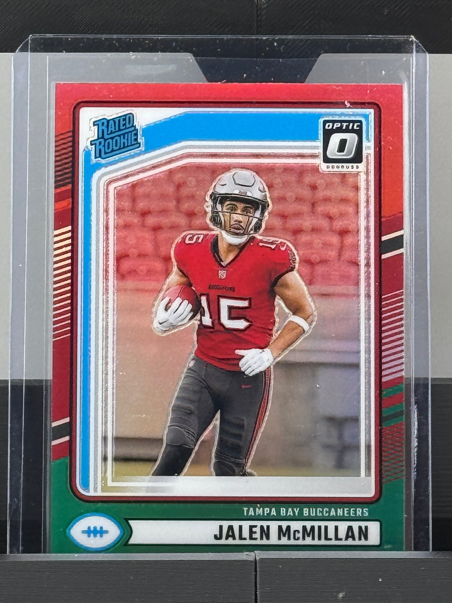 2024 Donruss #388 Jalen McMillan Optic Preview Red Green Prizm Tampa Bay Buccaneers