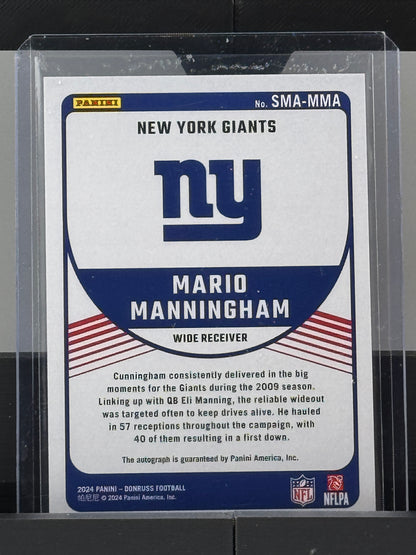2024 Donruss #SMA-MMA Mario Manningham Signature Marks Auto New York Giants