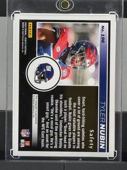 2024 Zenith #196 Tyler Nubin 2 Minute Drill Green Auto RC New York Giants