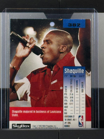 1993 Skybox #382 Shaquille Oneal RC Orlando Magic