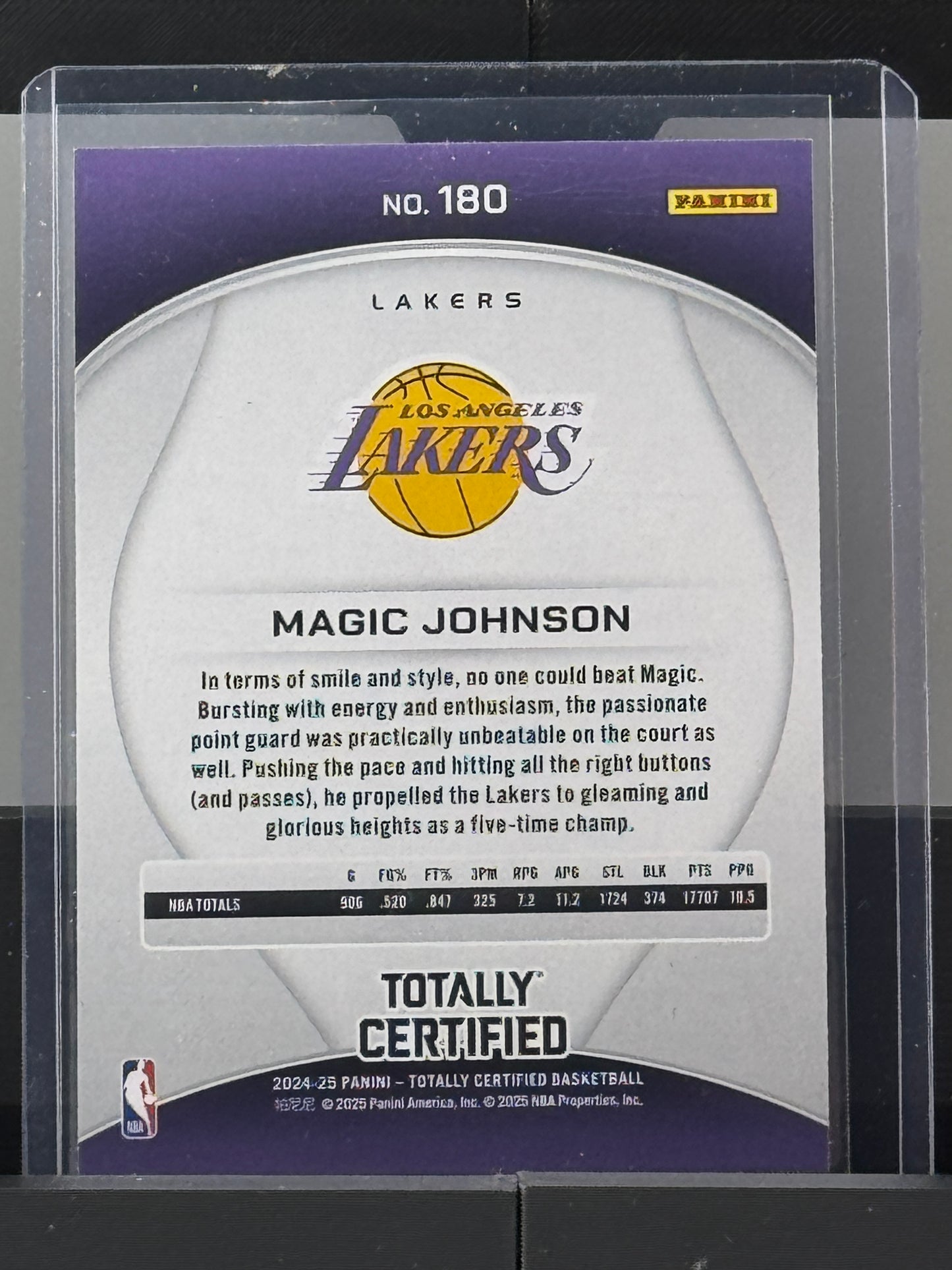 2024-25 Panini Totally Certified #180 Magic Johnson Los Angeles Lakers