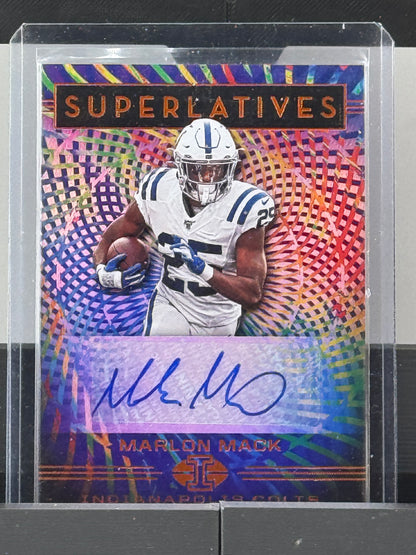 2020 Panini Illusions #SU28 Marlon Mack Superlatives Auto Indianapolis Colts